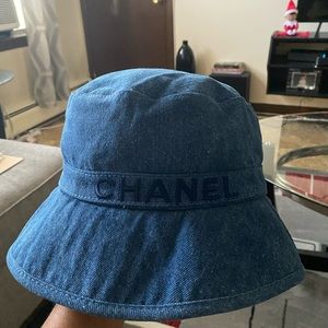 Authenticated Chanel Denim Bucket Hat